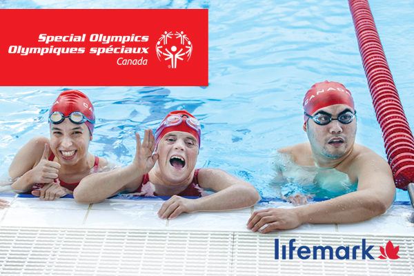 Special Olympics athletes in a swimming pool