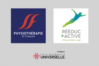 Physiothérapie St-François Logo and RÉÉDUC ACTIVE logo are a facility of Universelle.