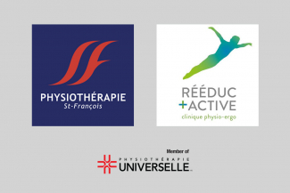 Physiothérapie St-François Logo and RÉÉDUC ACTIVE logo are a member of Universelle.
